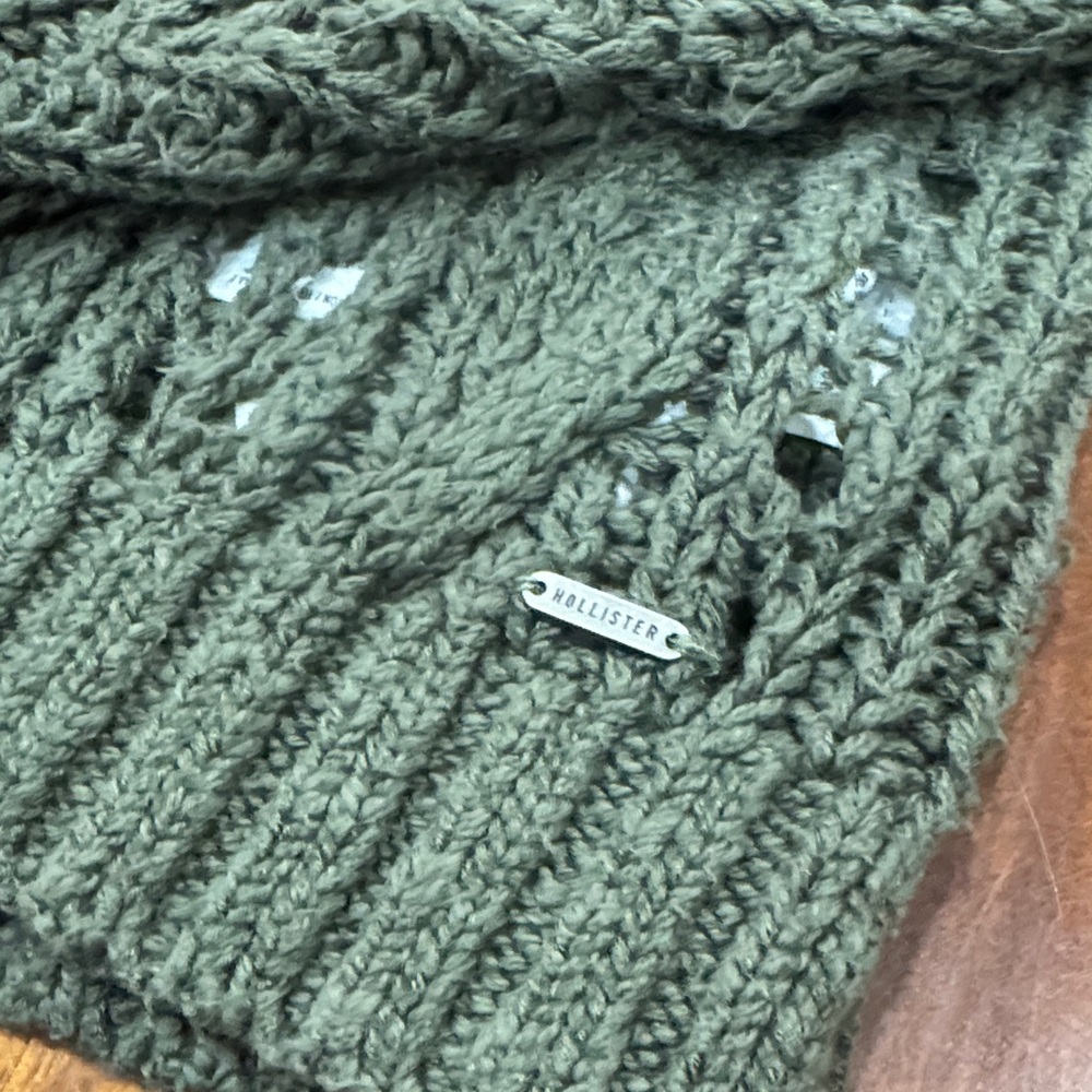 Hollister Women's Cable Knit Sweater - Dark Green size S - Picture 3 of 7